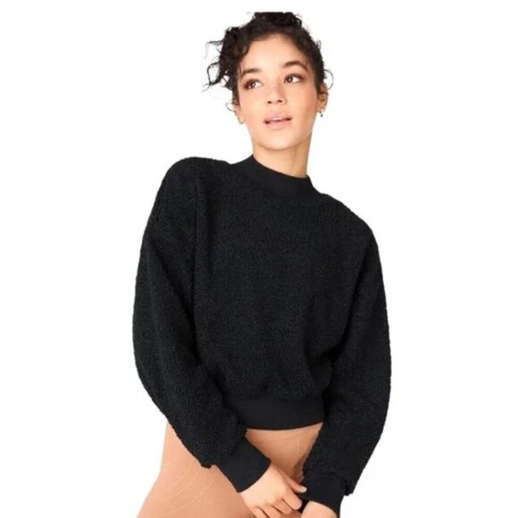 Fabletics Malia Polar Fleece Black Lined Pullover Size XS - Picture 1 of 14